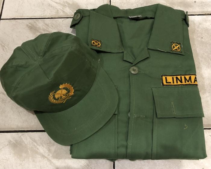 Gambar Baju PDL Linmas Hansip Satu Stel Plus Topi dari Toko Kinaan Senen undefined Tokopedia