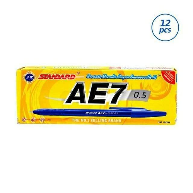 Gambar Pulpen Standard AE7 Hitam Biru / Harga 1 Pack isi 12 Pcs - Hitam dari Semesta Electronic_NEW undefined Tokopedia