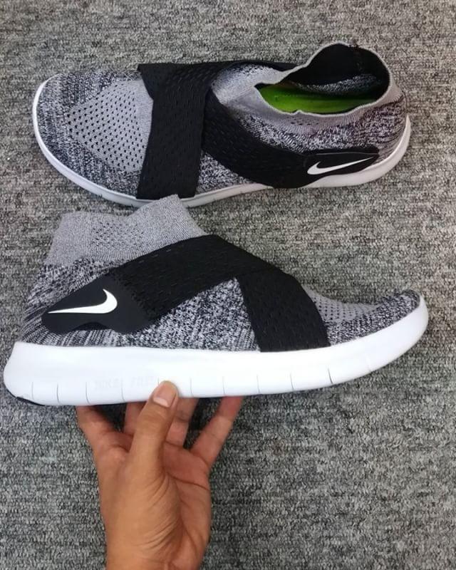 Nike Free Run Motion Flyknit Grey Black