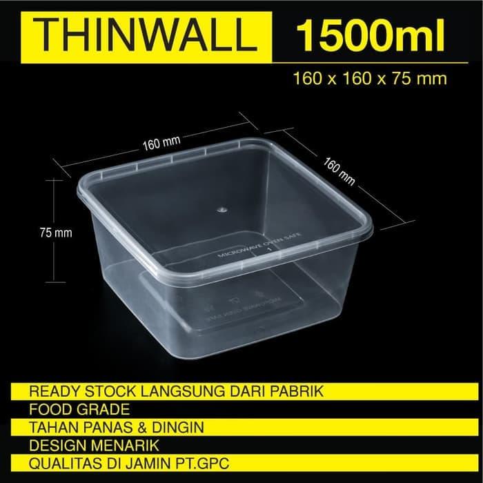 Gambar Packaging Takeaway 1500 ml Thinwall / Box Plastik dari TRAKPACK undefined Tokopedia