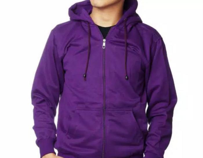Gambar Terlaris Jaket Zipper Polos M/L Ungu Pria Wanita Hoodie - Ungu, L dari @Gwmstore undefined Tokopedia