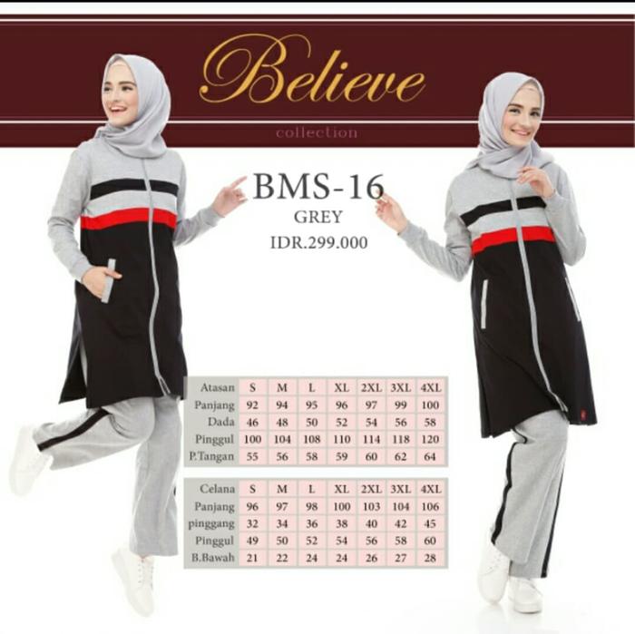 Gambar BAJU SENAM SETELAN Celana Training Olahraga Muslim WANITA MODIS BMS 16 - Grey, M dari SitusBelanjaku undefined Tokopedia