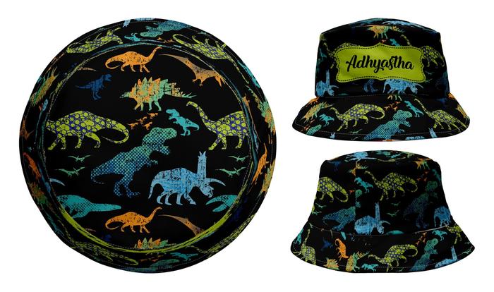 Jual Bucket Hat - Purple Dino - Adult 