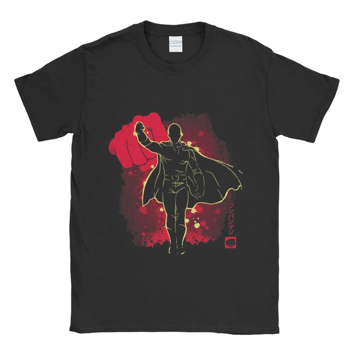 Gambar Baju Kaos Tshirt One Punch Man Hero - Hitam, XS dari Popless Clothing undefined Tokopedia