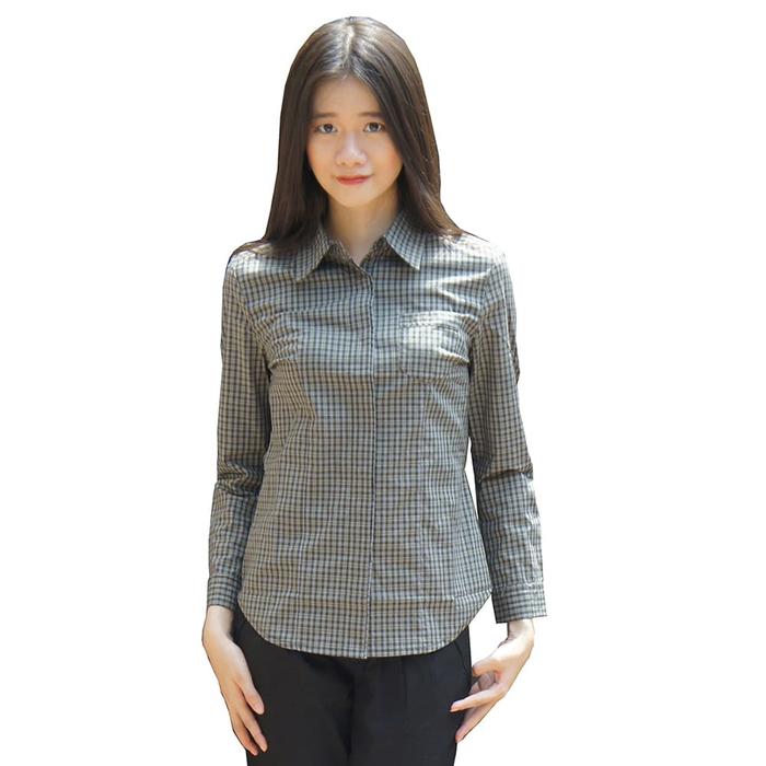 Gambar Adore Kemeja Lengan Panjang Kotak Merah Putih - Hitam, L dari adoreshop undefined Tokopedia