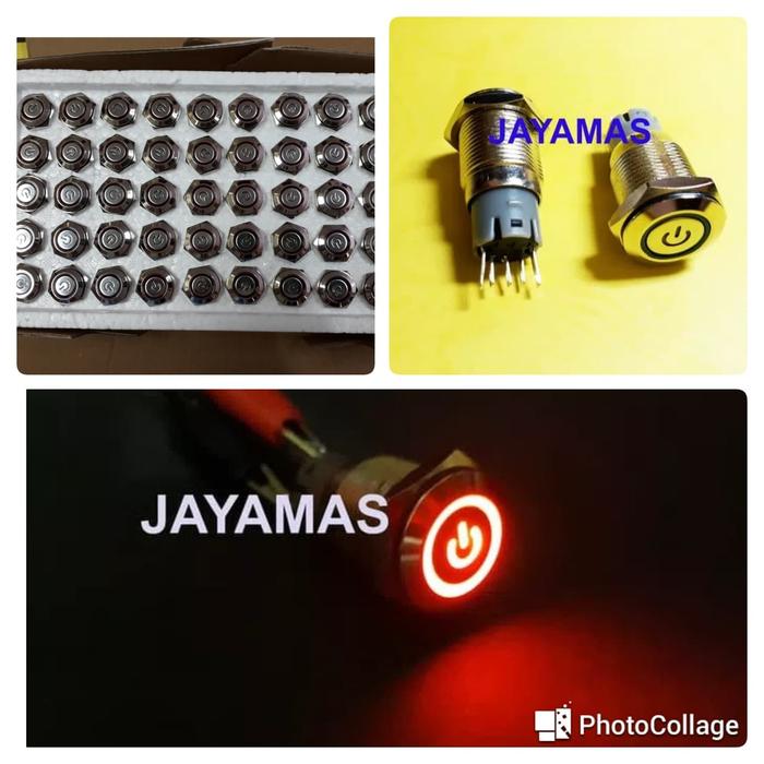 Jual Saklar Logo Power ON OFF warna MERAH /Switch Metal - Kab ...