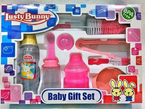 Gambar LUSTYBUNNY BABY GIFT SET/FEEDING SET + BOTOL SUSU LB-1848 8IN1 - Merah Muda dari Next Silver undefined Tokopedia