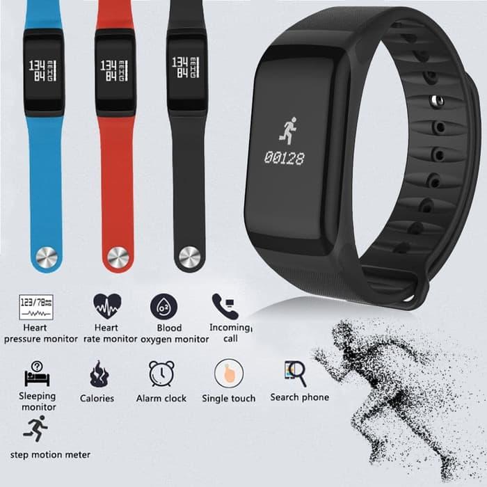 Gambar SmartBand F1 / SmartWatch F1 - Smart Wristband Jam Tangan kesehatan - BLACK dari GO SHOPP undefined Tokopedia