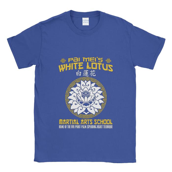 Gambar Baju Kaos Tshirt White Lotus Martial Arts School - Biru, S dari Popless Clothing undefined Tokopedia