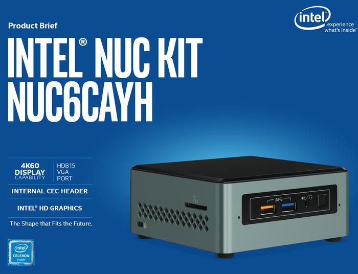 Intel Nuc Kit Nuc6cayh Nuc6cayh Memory INTEL NUC6CAYH MINI PC Kit