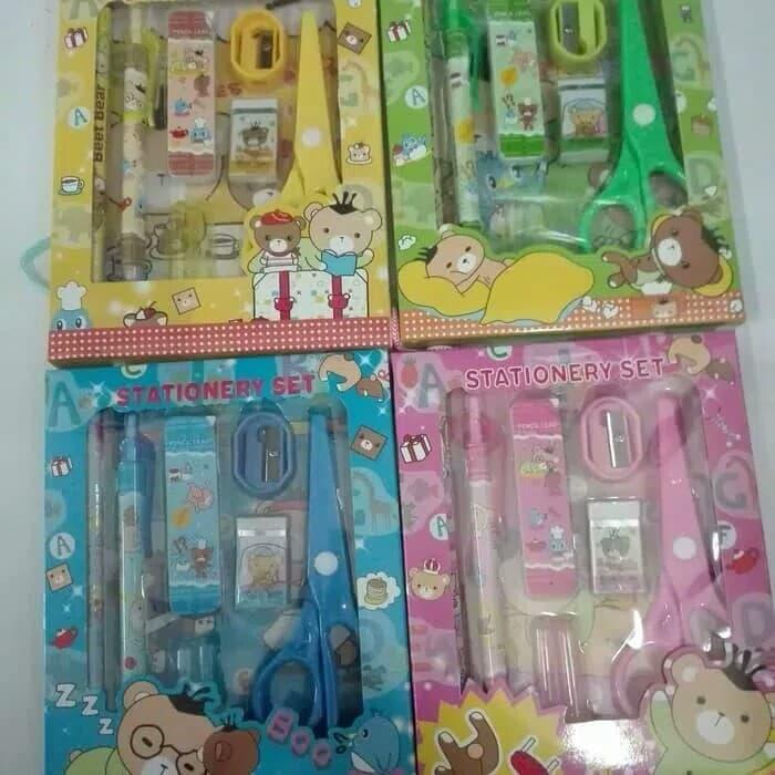 Gambar Paket alat tulis set/stationery set/souvenir ulang tahun anak dari Milias Asesoris undefined Tokopedia