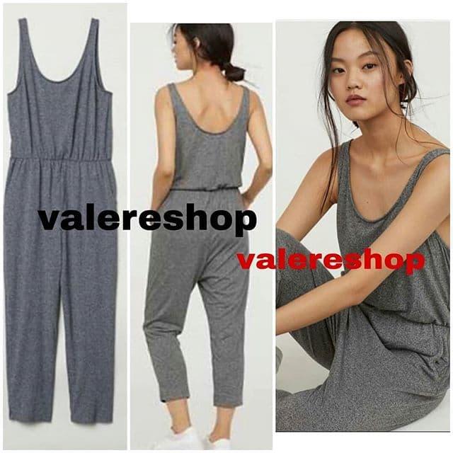 Jual jumpsuit h\u0026m grey - Jakarta Barat 