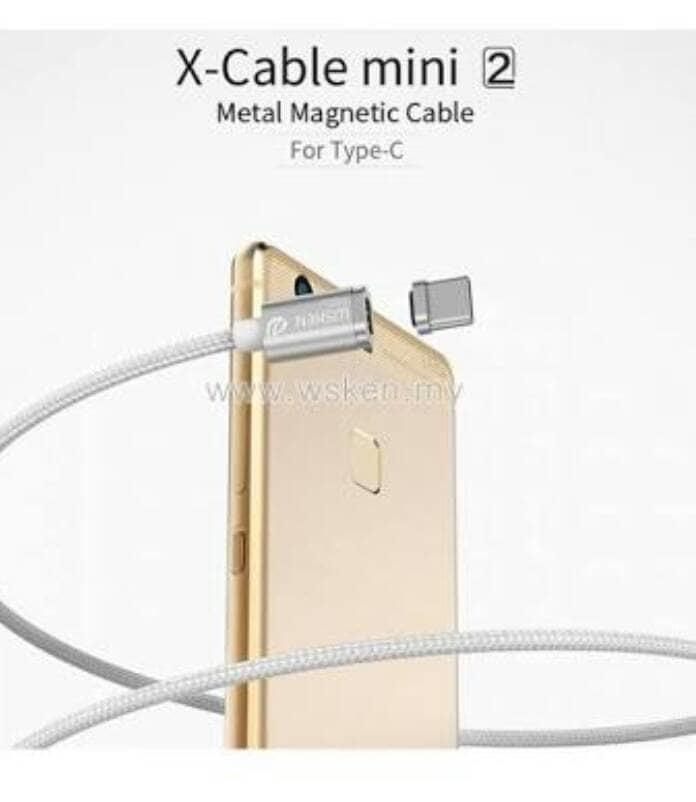 Jual kabel data Wsken mini metal magnetic usb type c fast