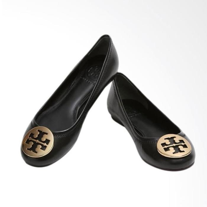 Jual tory burch reva sepatu flat wanita Hitam, 38 Kota Bandung