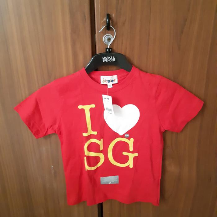 Kaos Giordano anak I Love Singapore 