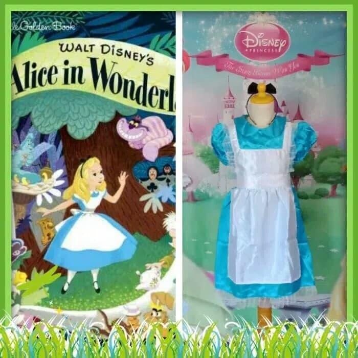Gambar Kostum Dress Alice In Wonderland Reguler Size 8 - 12 Tahun - 8-9 tahun, Biru Muda dari Dheefira Kids Olshop undefined Tokopedia