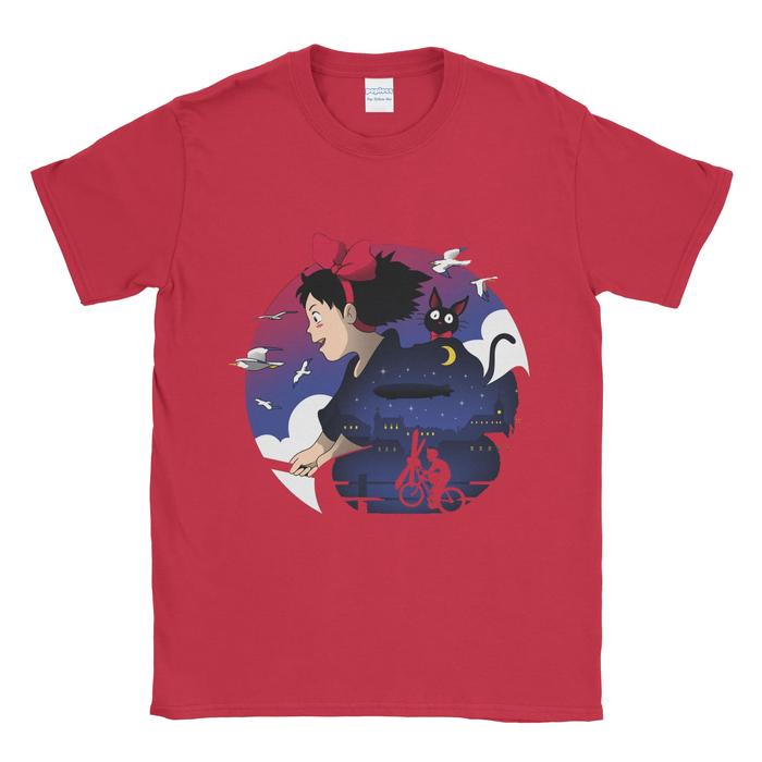 Gambar Baju Kaos Tshirt Kiki Delivery Service Artwork - Merah, XS dari Popless Clothing undefined Tokopedia