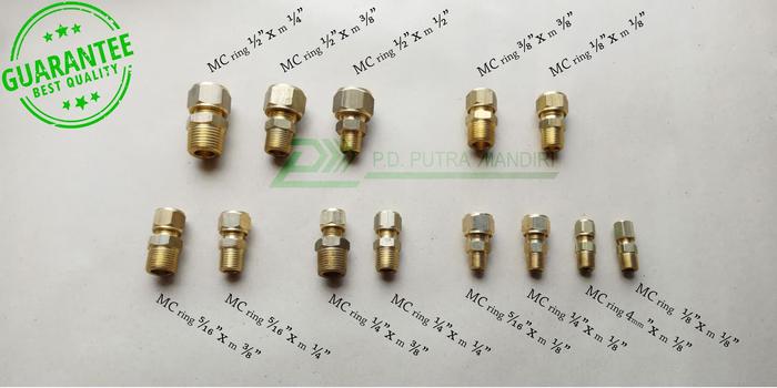 Gambar Male Connector (Ring) 1/4 x M 1/8 - Kuningan dari Putra Mandiri Hydraulic undefined Tokopedia