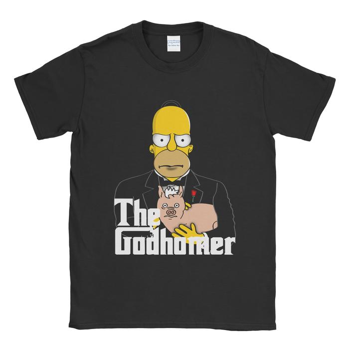 Gambar Baju Kaos Tshirt The Simpsons The Godhomer - Hitam, S dari Popless Clothing undefined Tokopedia