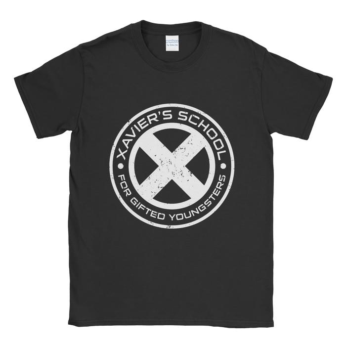 Gambar Baju Kaos Tshirt X-Men Xavier School - Hitam, XL dari Popless Clothing undefined Tokopedia