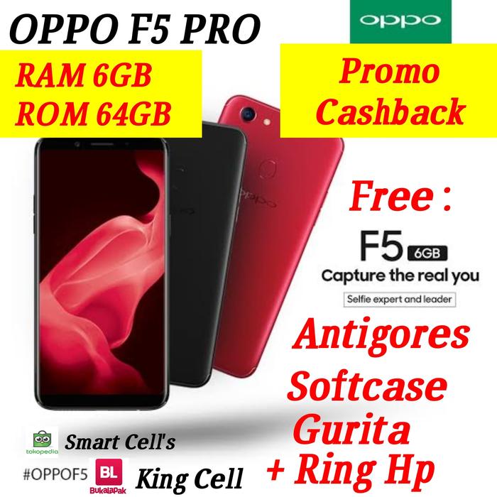 Jual Oppo F5 6/64Gb New Garansi Resmi Hitam Kota Administrasi