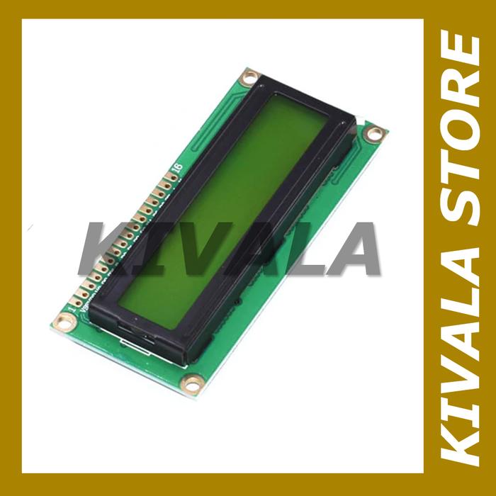LCD 1602 16x02 2 baris yellow green hijau kuning arduino raspberry
