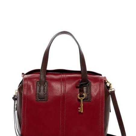 Jual fossil emma satchel maroon multi 