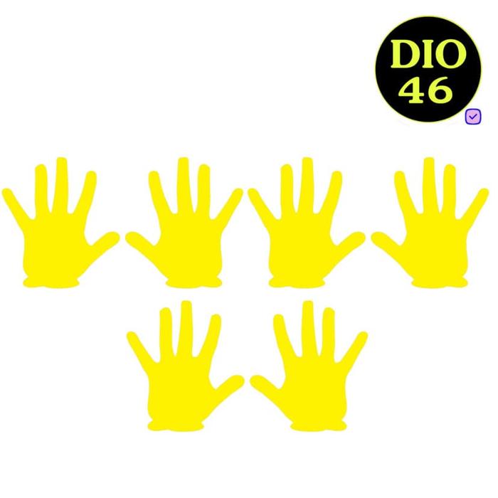 Gambar STIKER TAPAK TANGAN UKURAN M WALLPAPER STICKER LANTAI WALPAPER DINDING - KUNING dari DIO46 undefined Tokopedia