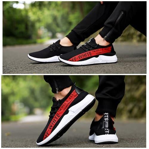 Gambar BlackRed Sepatu Sport OFF WHITE Import Unisex - list merah dari Baktas.id undefined Tokopedia