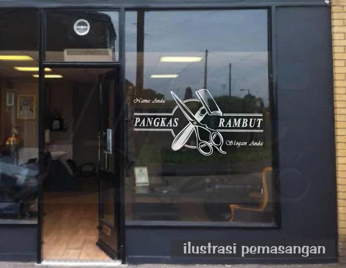 Gambar TYPE 3 - CUTTING STIKER BARBER SHOP - CUSTOM NAMA & SLOGAN dari vallue store undefined Tokopedia