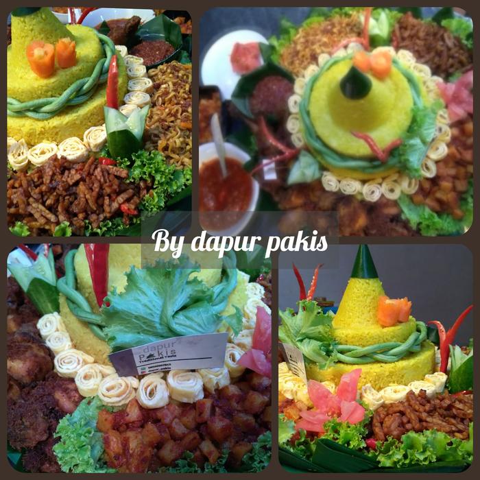 Gambar tumpeng nasi kuning ulang tahun dari Blooming Pudding &amp; Bake undefined Tokopedia