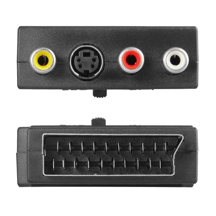 Jual Scart To RCA TV Audio Adapter Composite Simple 3RCA 6cm Video