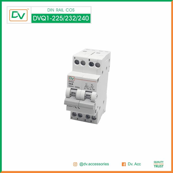 Gambar DIN RAIL COS 2 POLE / DVQ1-225 / DVQ1-232 / DVQ1-240 - 25A dari DV.Switchboard Kota Semarang Tokopedia