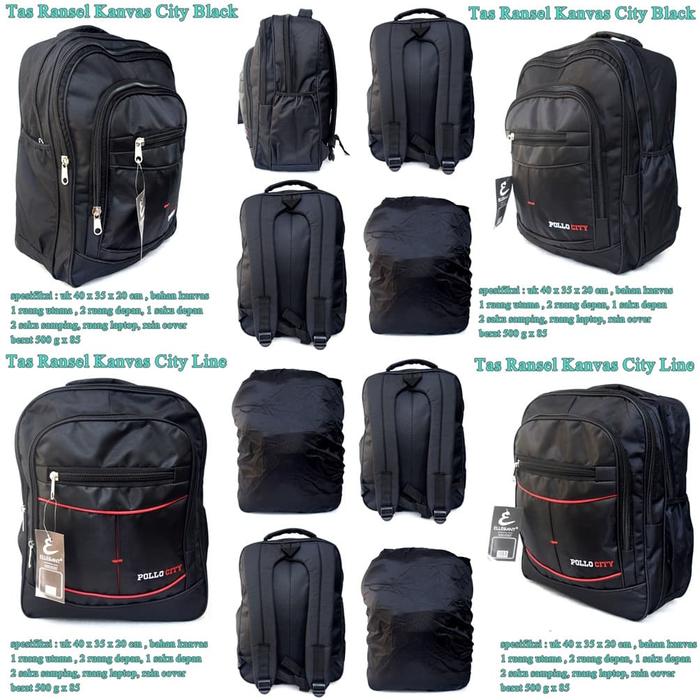 Jual tas Ransel Laptop Kanvas city line Kota Tasikmalaya