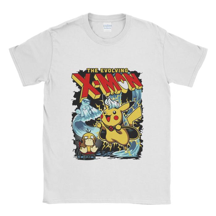 Jual Baju Kaos Tshirt Pokemon Evolving Xmon Merah, L Kota
