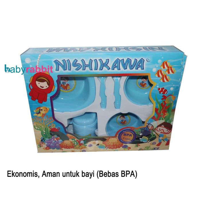 Gambar Nishikawa Feeding Set Medium / Perlengkapan Makan Bayi dari BabyRabbit undefined Tokopedia
