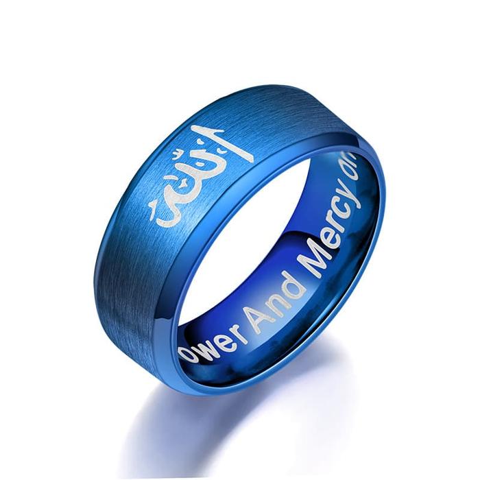 Gambar LRC Cincin Pria Islam Lafadz Allah bahan Stainless Steel - Biru, 5 dari Toko Aksesoris Online undefined Tokopedia