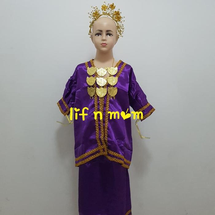 Gambar baju bodo adat anak makasar exlusive set kalung n bando dari Toko Mujur dhowie undefined Tokopedia