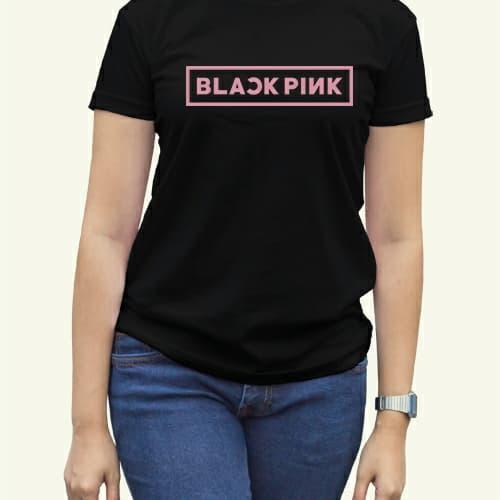 Jual Kaos Distro Baju Tshirt Black Pink 
