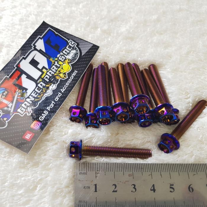 Gambar baut probolt blue m6x40mm drat 10 ya model flower dari Gab part and acc undefined Tokopedia