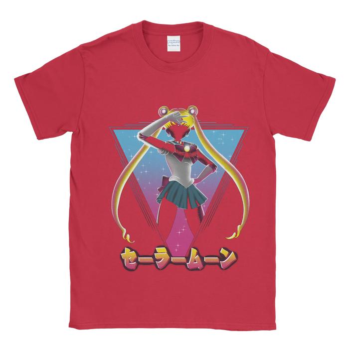 Gambar Baju Kaos Tshirt Sailor Moon Pose - Merah, M dari Popless Clothing undefined Tokopedia