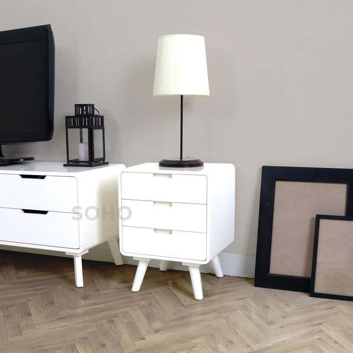 Gambar SOHO.ID Flip Nightstand - Meja Samping Nakas Minimalis - Ivory dari Soho.id Furniture undefined Tokopedia
