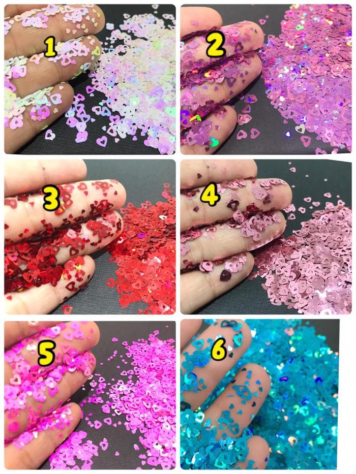 Gambar Heart glitter love glitter aksesoris kuku nail art make up valentine - nomor satu dari Done Handymade undefined Tokopedia