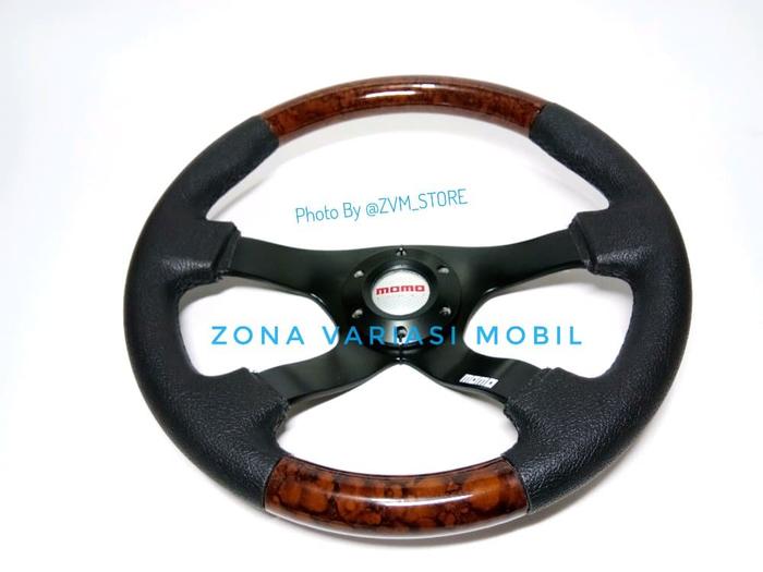 Gambar Stir Setir Steer Racing Mobil Momo Model K4 Hitam kombinasi Kayu Wood dari MAZIYA'S STORE undefined Tokopedia