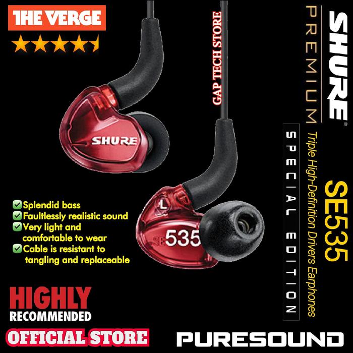 Jual SHURE SE535 / SE 535 Sound Isolating Earphones with Triple HD Driver -  Jakarta Pusat - GAP TECH STORE | Tokopedia