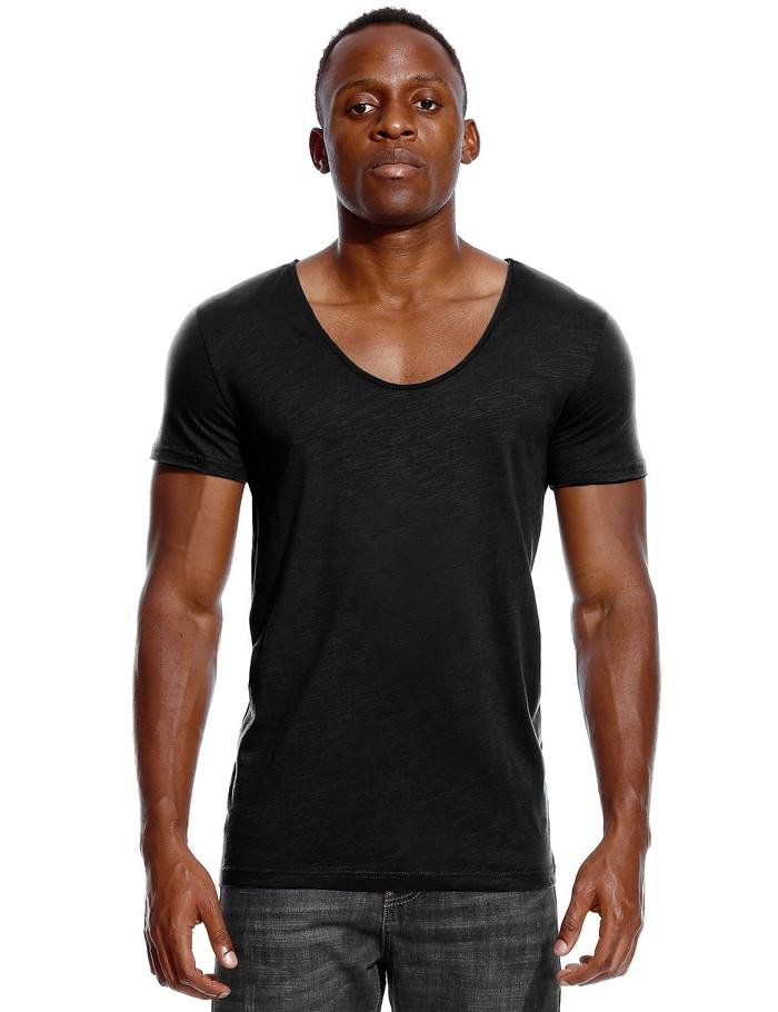 Jual Scoop Neck T Shirt for Men Low Cut 