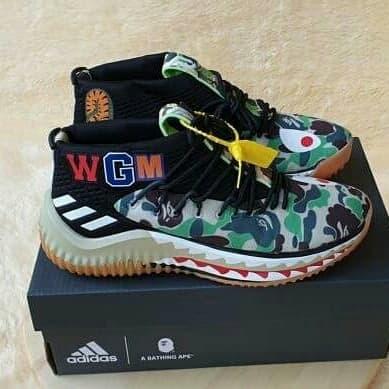 Jual Sepatu Adidas Dame 4 Bape Green 