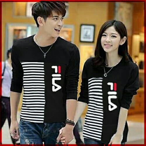 Jual Couple T-Shirt Combi Salur Fila 