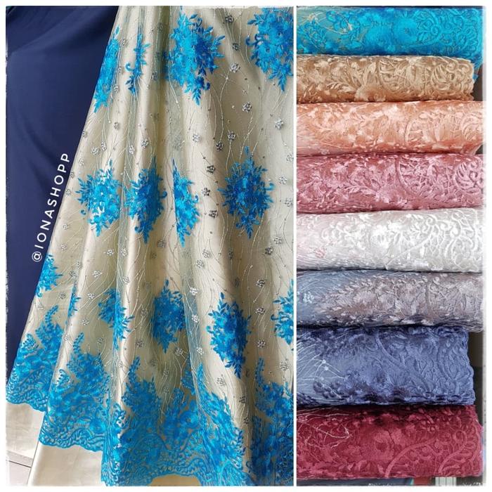 Jual Kain Tile Bordir Mj Tile Jaring Bahan Kebaya Dress C Salem Kota Magelang Toko Kain Iona Tokopedia