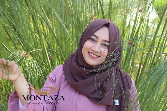 Gambar kerudung voal tyrex premium Syar'i polos segi empat hijab montaza - Cokelat dari Montaza undefined Tokopedia